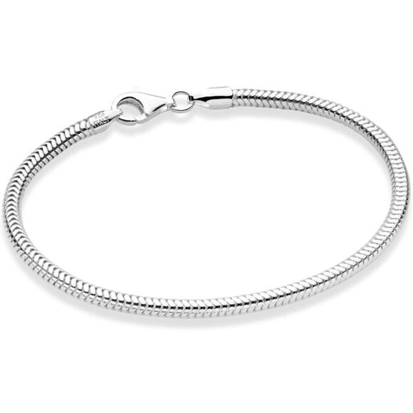 NEW 925 Sterling Silver Snake Chain Bracelet - Picture 6 of 9